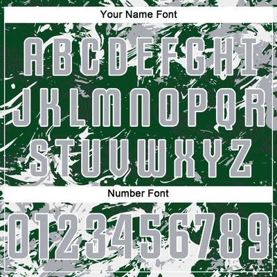 Custom Green Gray-White Fluid Art Splash Sublimation Soccer Uniform Jersey