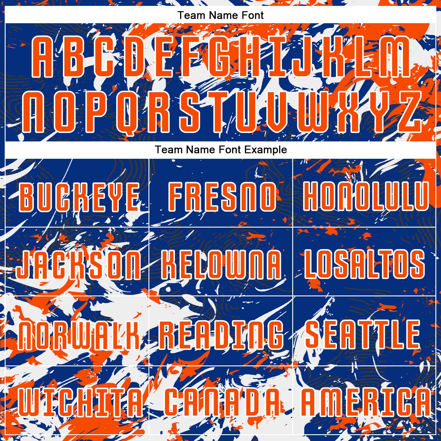 Custom Royal Orange-White Fluid Art Splash Sublimation Soccer Uniform Jersey