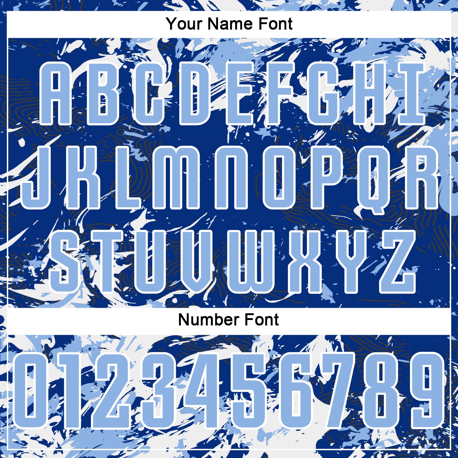 Custom Royal Light Blue-White Fluid Art Splash Sublimation Soccer Uniform Jersey