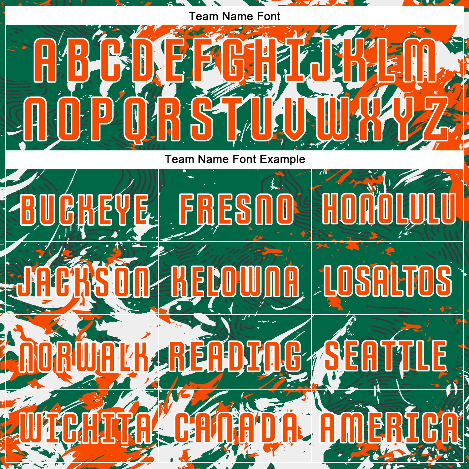 Custom Kelly Green Orange-White Fluid Art Splash Sublimation Soccer Uniform Jersey