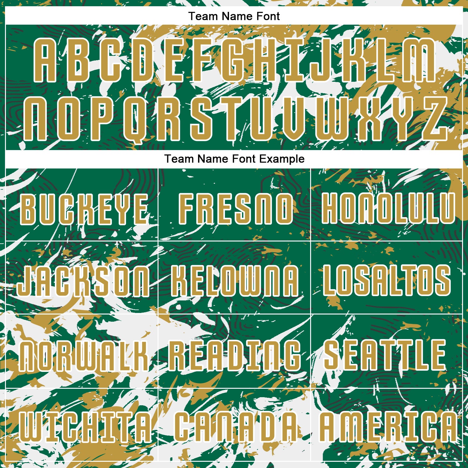 Custom Kelly Green Old Gold-White Fluid Art Splash Sublimation Soccer Uniform Jersey