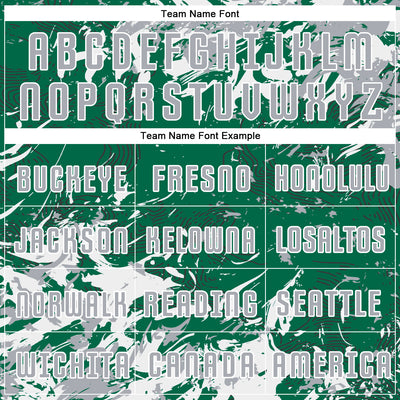 Custom Kelly Green Gray-White Fluid Art Splash Sublimation Soccer Uniform Jersey