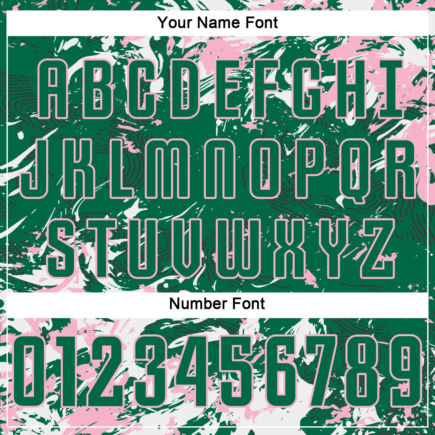 Custom Kelly Green Light Pink-White Fluid Art Splash Sublimation Soccer Uniform Jersey