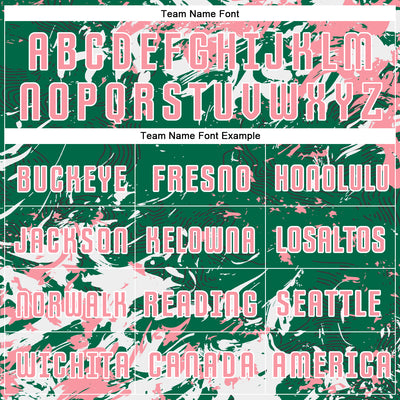 Custom Kelly Green Medium Pink-White Fluid Art Splash Sublimation Soccer Uniform Jersey