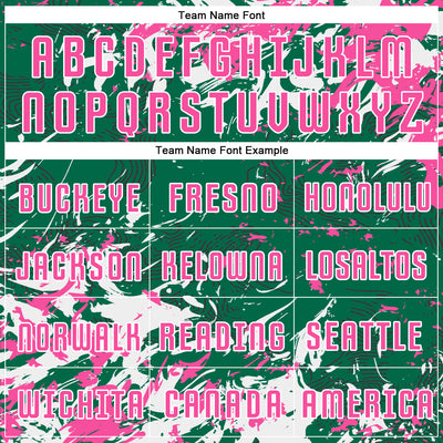 Custom Kelly Green Pink-White Fluid Art Splash Sublimation Soccer Uniform Jersey