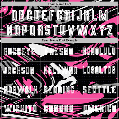 Custom Figure White Black-Pink Fluid Art Splash Sublimation Soccer Uniform Jersey