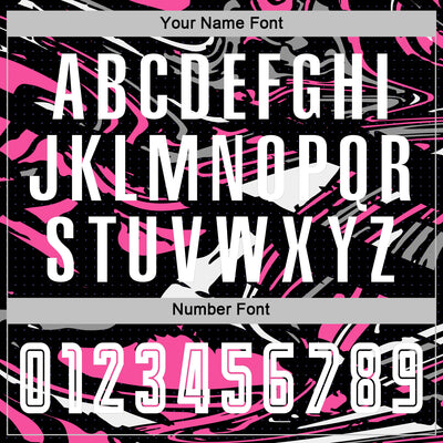 Custom Figure White Black-Pink Fluid Art Splash Sublimation Soccer Uniform Jersey