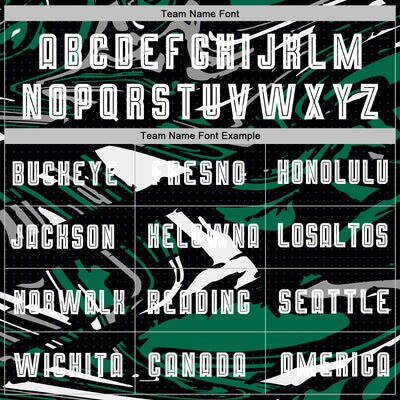 Custom Figure White Black-Kelly Green Fluid Art Splash Sublimation Soccer Uniform Jersey