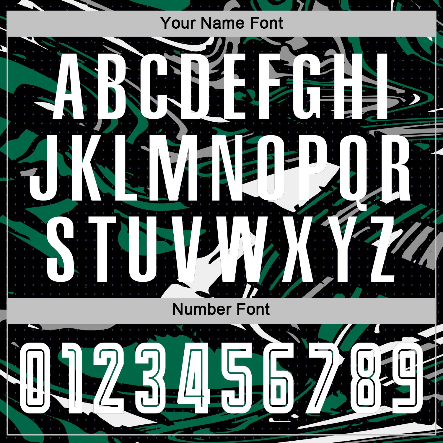 Custom Figure White Black-Kelly Green Fluid Art Splash Sublimation Soccer Uniform Jersey