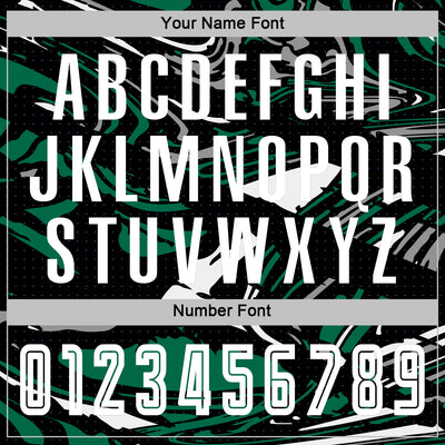 Custom Figure White Black-Kelly Green Fluid Art Splash Sublimation Soccer Uniform Jersey