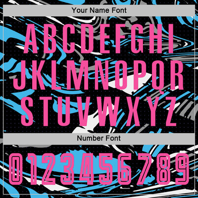 Custom Figure Pink Black-Sky Blue Fluid Art Splash Sublimation Soccer Uniform Jersey