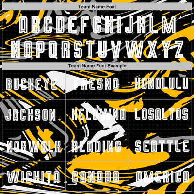 Custom Figure White Black-Gold Fluid Art Splash Sublimation Soccer Uniform Jersey