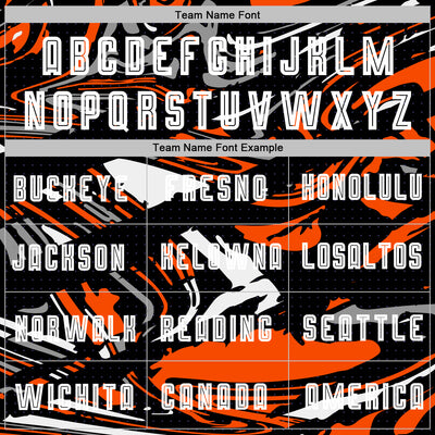 Custom Figure White Black-Orange Fluid Art Splash Sublimation Soccer Uniform Jersey