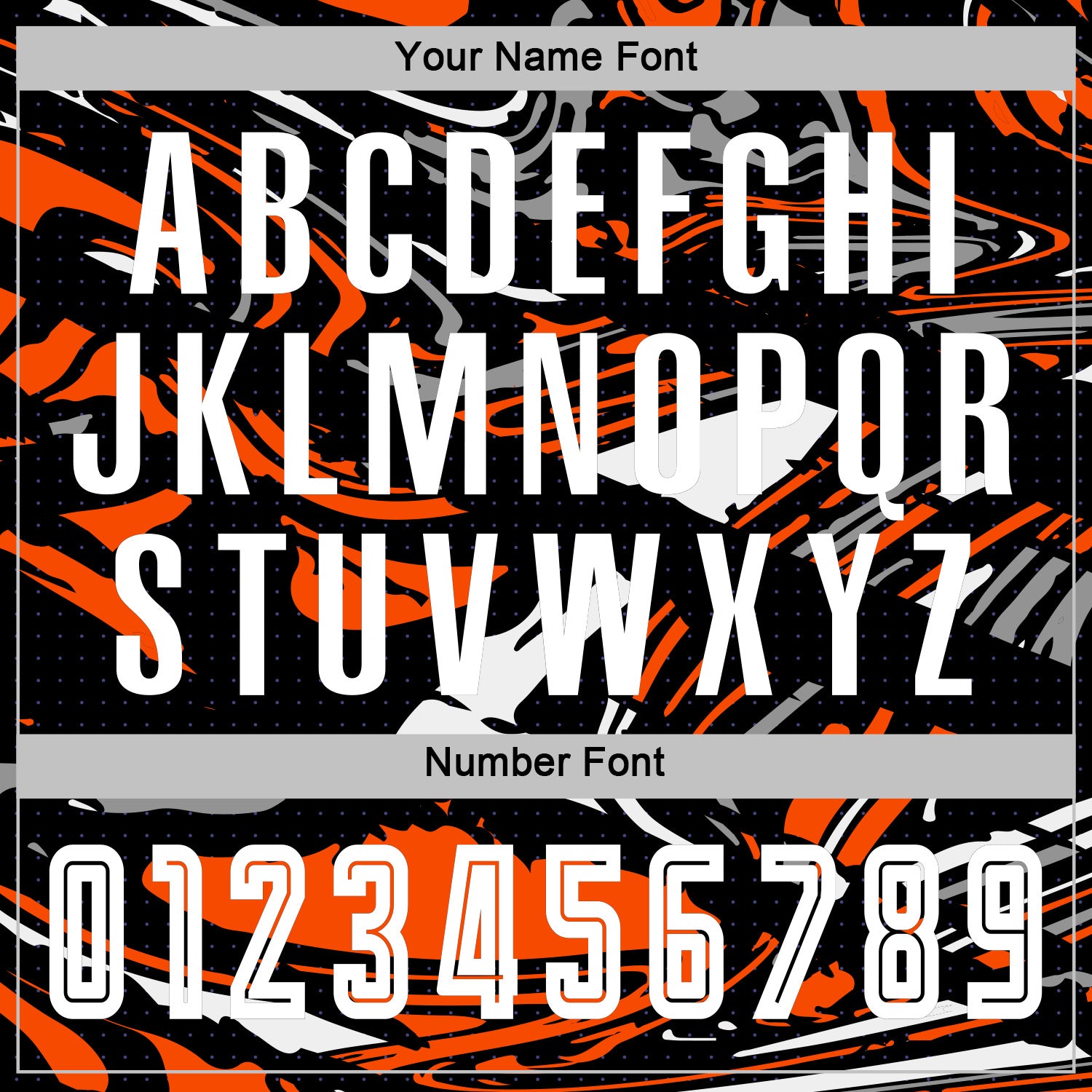 Custom Figure White Black-Orange Fluid Art Splash Sublimation Soccer Uniform Jersey