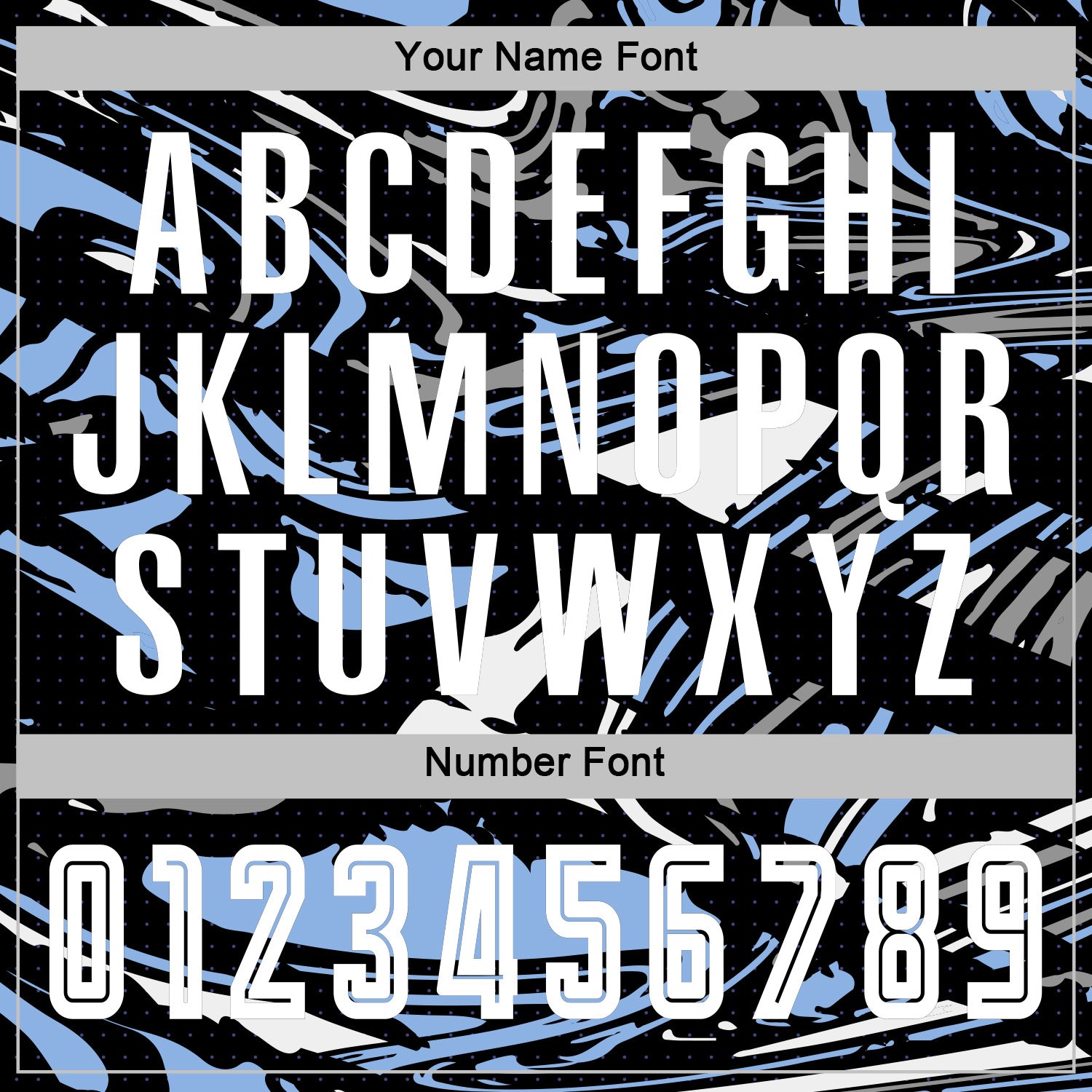 Custom Figure White Black-Light Blue Fluid Art Splash Sublimation Soccer Uniform Jersey