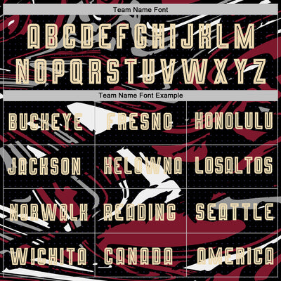 Custom Figure Cream Black-Crimson Fluid Art Splash Sublimation Soccer Uniform Jersey