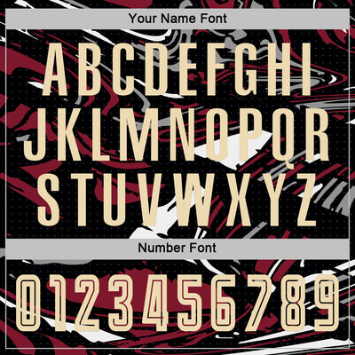 Custom Figure Cream Black-Crimson Fluid Art Splash Sublimation Soccer Uniform Jersey