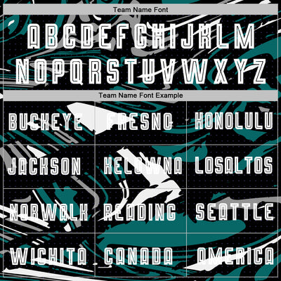 Custom Figure White Black-Teal Fluid Art Splash Sublimation Soccer Uniform Jersey