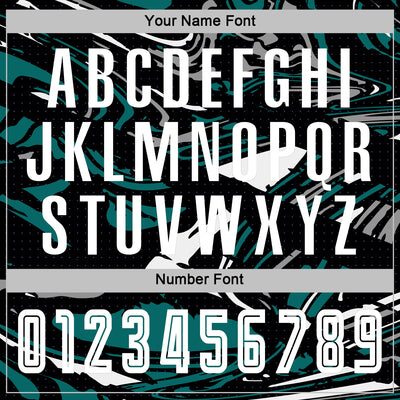 Custom Figure White Black-Teal Fluid Art Splash Sublimation Soccer Uniform Jersey