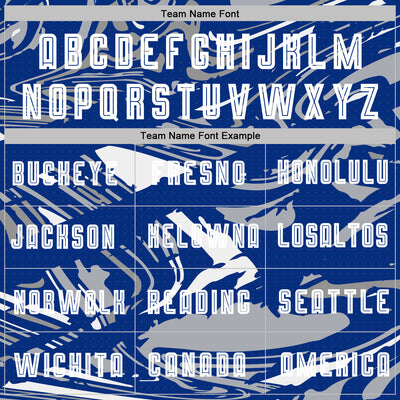 Custom Figure White Royal-Gray Fluid Art Splash Sublimation Soccer Uniform Jersey