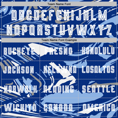 Custom Figure White Royal-Light Blue Fluid Art Splash Sublimation Soccer Uniform Jersey