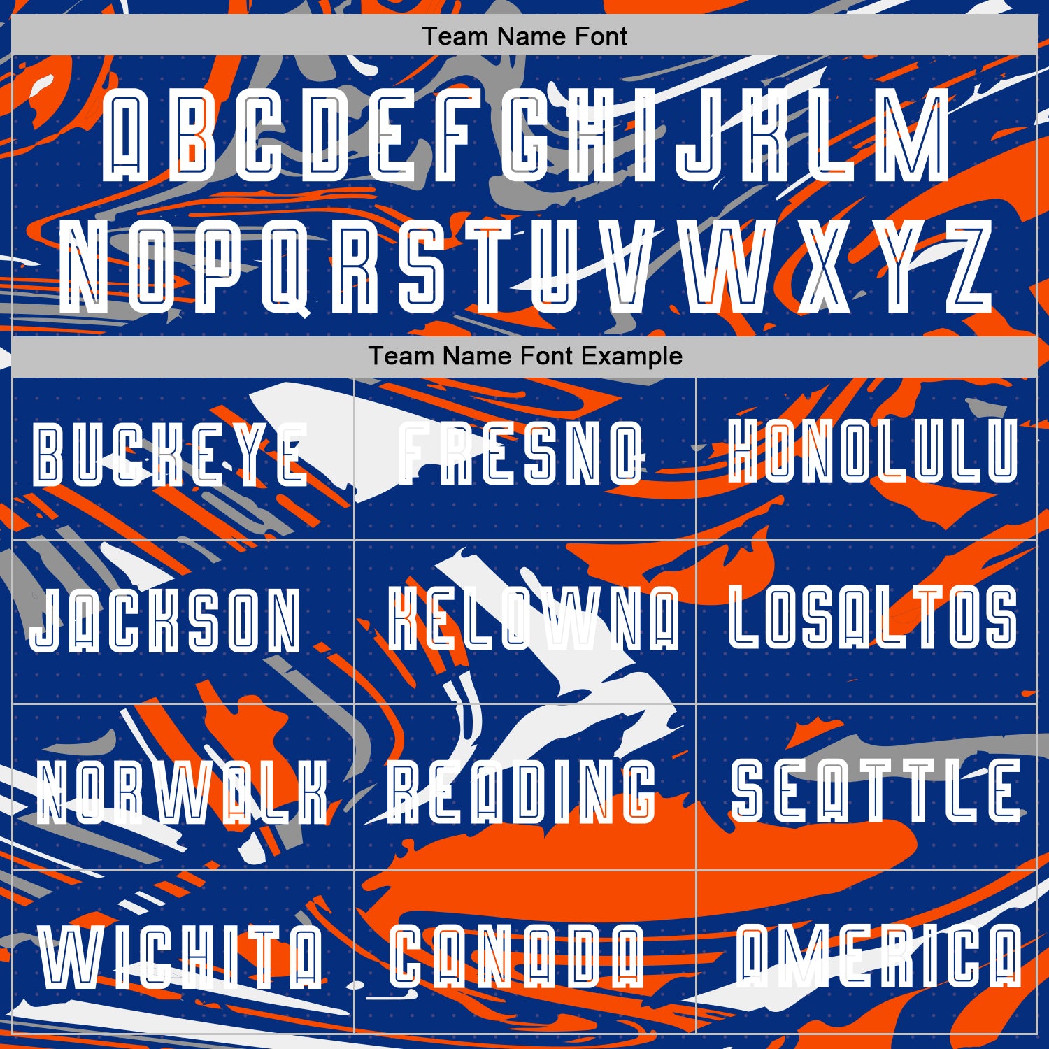 Custom Figure White Royal-Orange Fluid Art Splash Sublimation Soccer Uniform Jersey