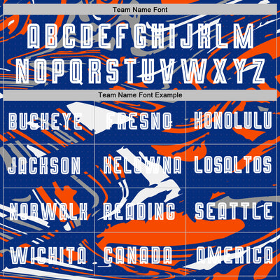 Custom Figure White Royal-Orange Fluid Art Splash Sublimation Soccer Uniform Jersey