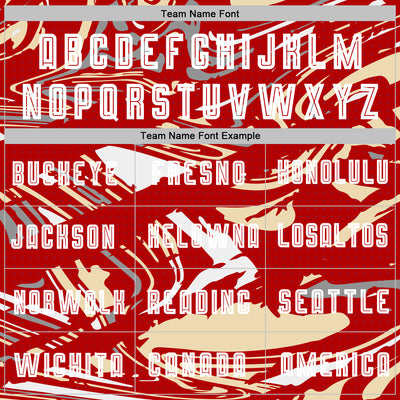 Custom Figure White Red-Cream Fluid Art Splash Sublimation Soccer Uniform Jersey