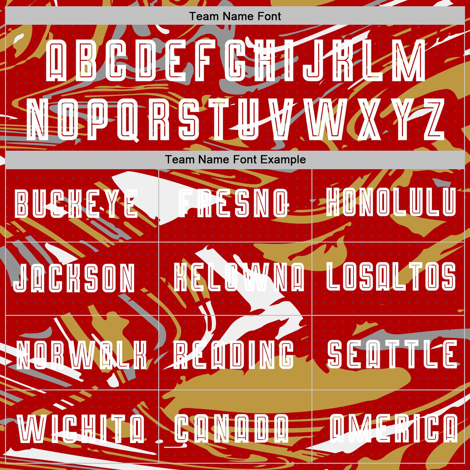 Custom Figure White Red-Old Gold Fluid Art Splash Sublimation Soccer Uniform Jersey