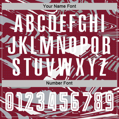 Custom Figure White Crimson-Gray Fluid Art Splash Sublimation Soccer Uniform Jersey