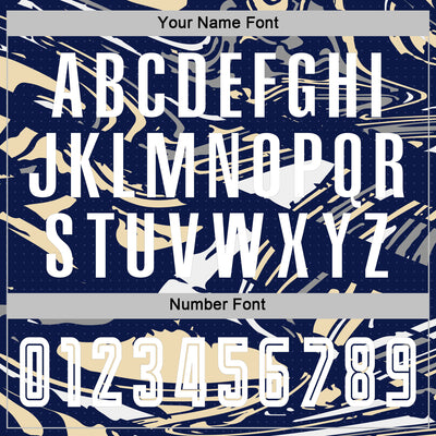 Custom Figure White Navy-Cream Fluid Art Splash Sublimation Soccer Uniform Jersey