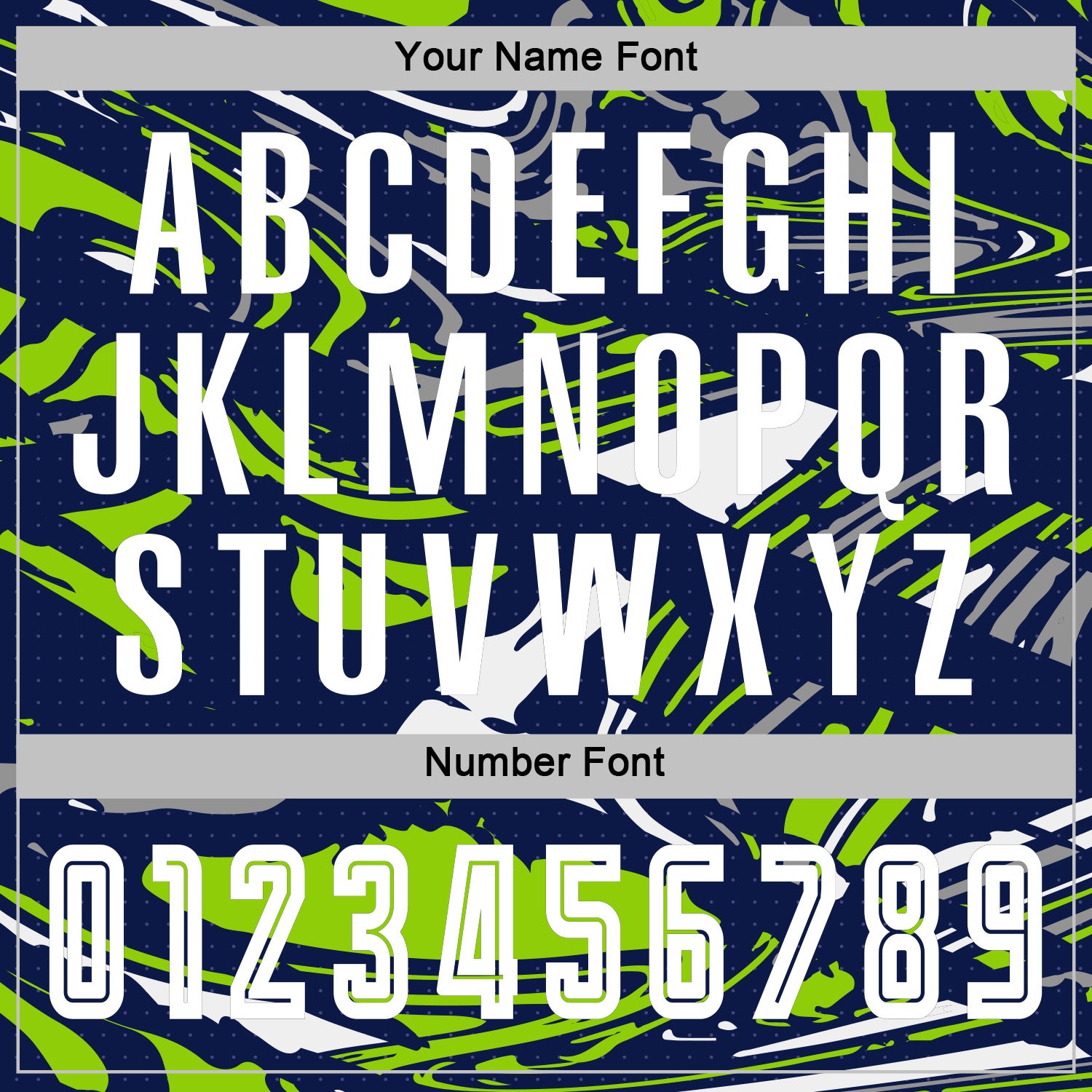 Custom Figure White Navy-Neon Green Fluid Art Splash Sublimation Soccer Uniform Jersey