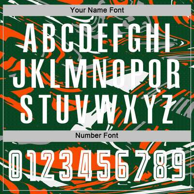 Custom Figure White Green-Orange Fluid Art Splash Sublimation Soccer Uniform Jersey