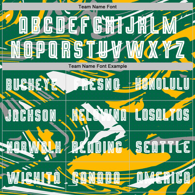 Custom Figure White Kelly Green-Gold Fluid Art Splash Sublimation Soccer Uniform Jersey