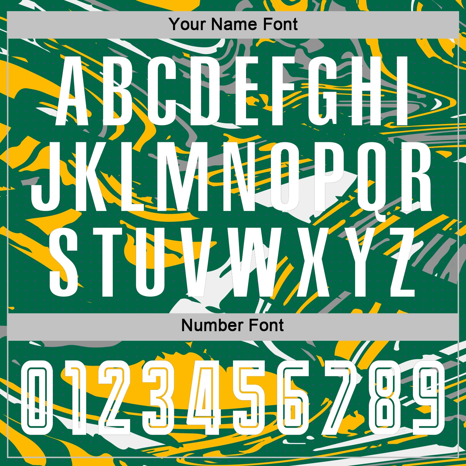 Custom Figure White Kelly Green-Gold Fluid Art Splash Sublimation Soccer Uniform Jersey