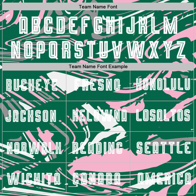 Custom Figure White Kelly Green-Light Pink Fluid Art Splash Sublimation Soccer Uniform Jersey