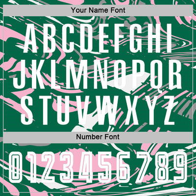 Custom Figure White Kelly Green-Light Pink Fluid Art Splash Sublimation Soccer Uniform Jersey