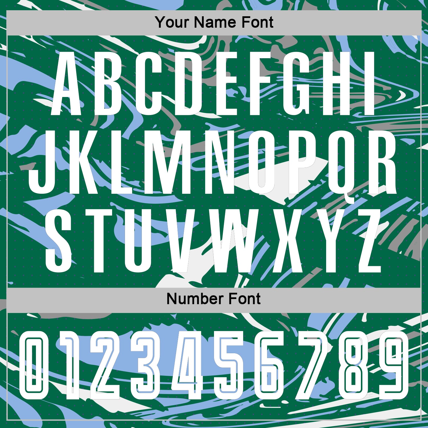 Custom Figure White Kelly Green-Light Blue Fluid Art Splash Sublimation Soccer Uniform Jersey