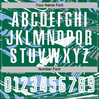 Custom Figure White Kelly Green-Light Blue Fluid Art Splash Sublimation Soccer Uniform Jersey