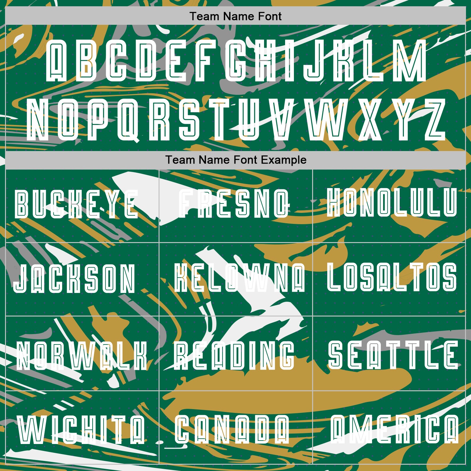 Custom Figure White Kelly Green-Old Gold Fluid Art Splash Sublimation Soccer Uniform Jersey