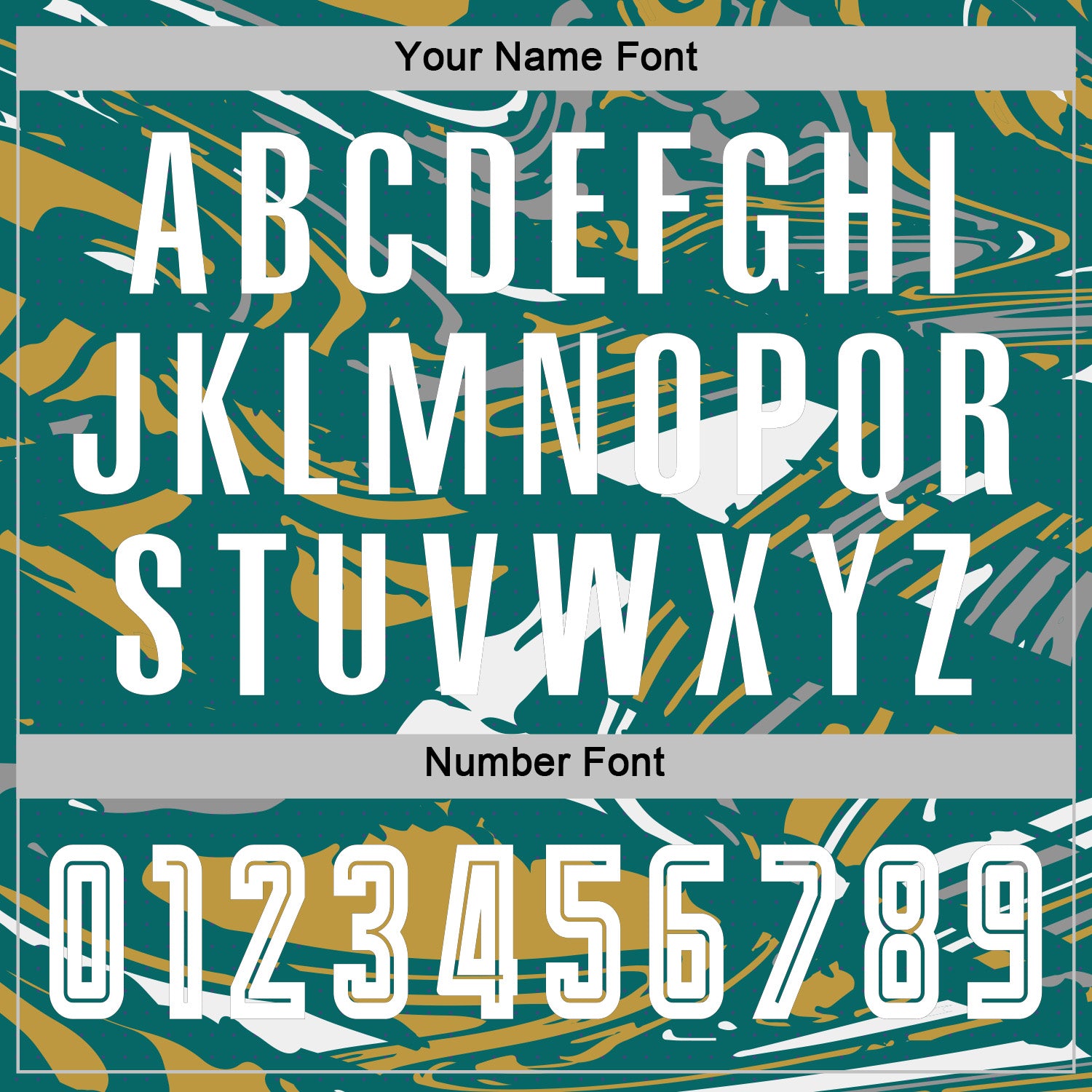 Custom Figure White Teal-Old Gold Fluid Art Splash Sublimation Soccer Uniform Jersey