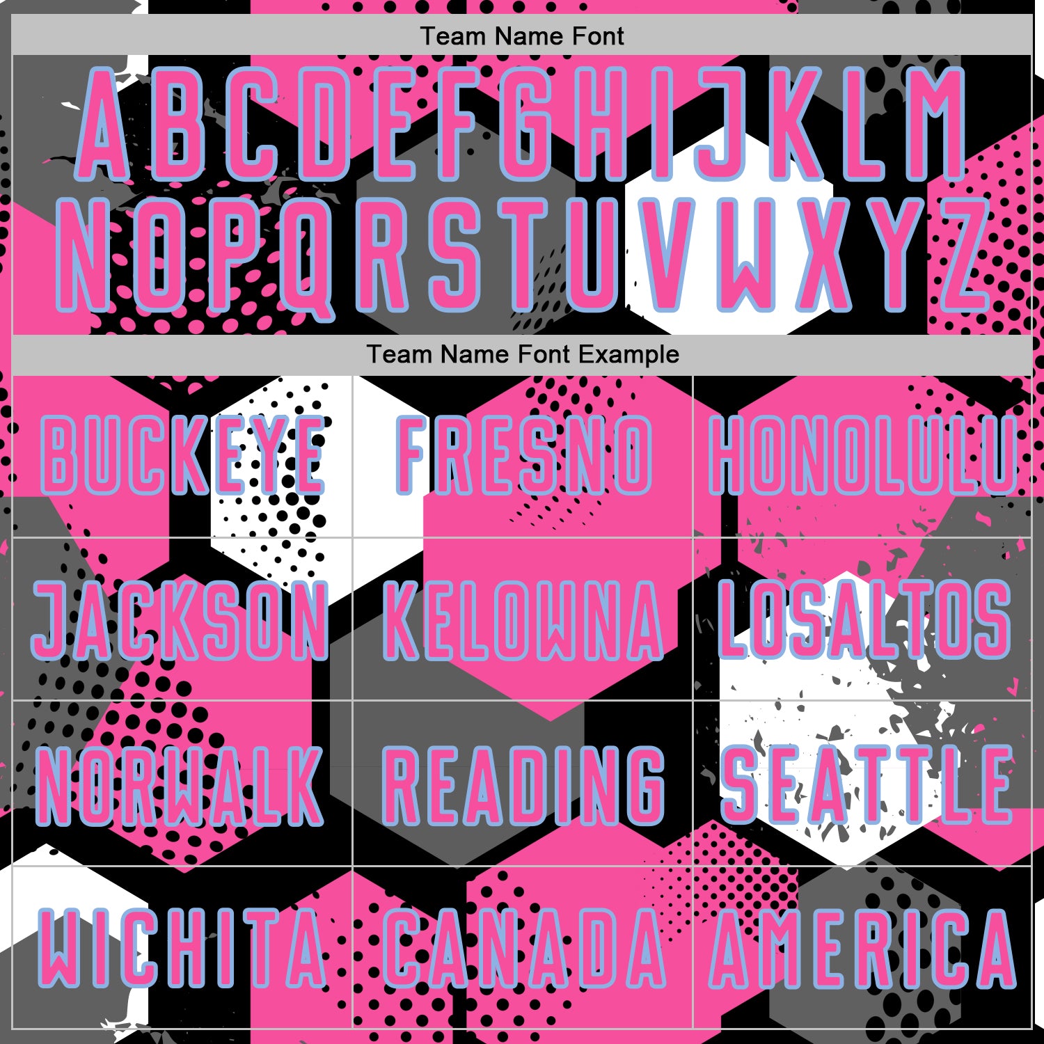 Custom Black Pink Light Blue-White Geometric Shape Sublimation Soccer Uniform Jersey