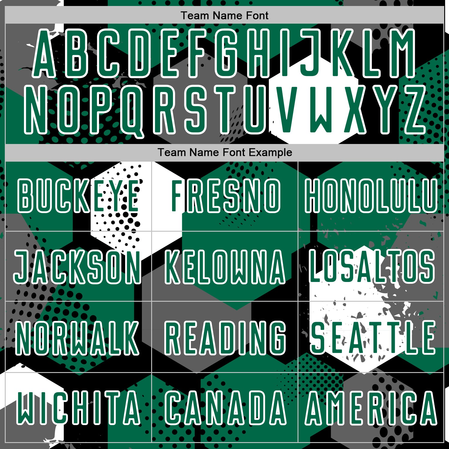 Custom Black Kelly Green-White Geometric Shape Sublimation Soccer Uniform Jersey