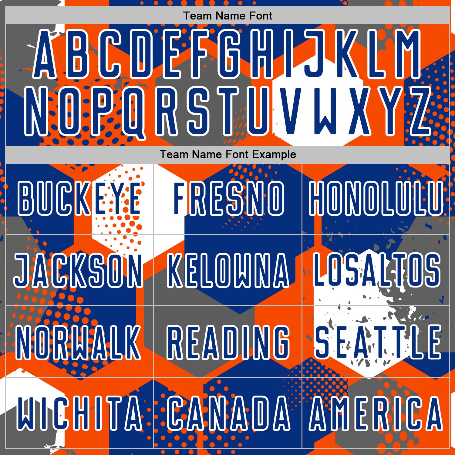 Custom Orange Royal-White Geometric Shape Sublimation Soccer Uniform Jersey