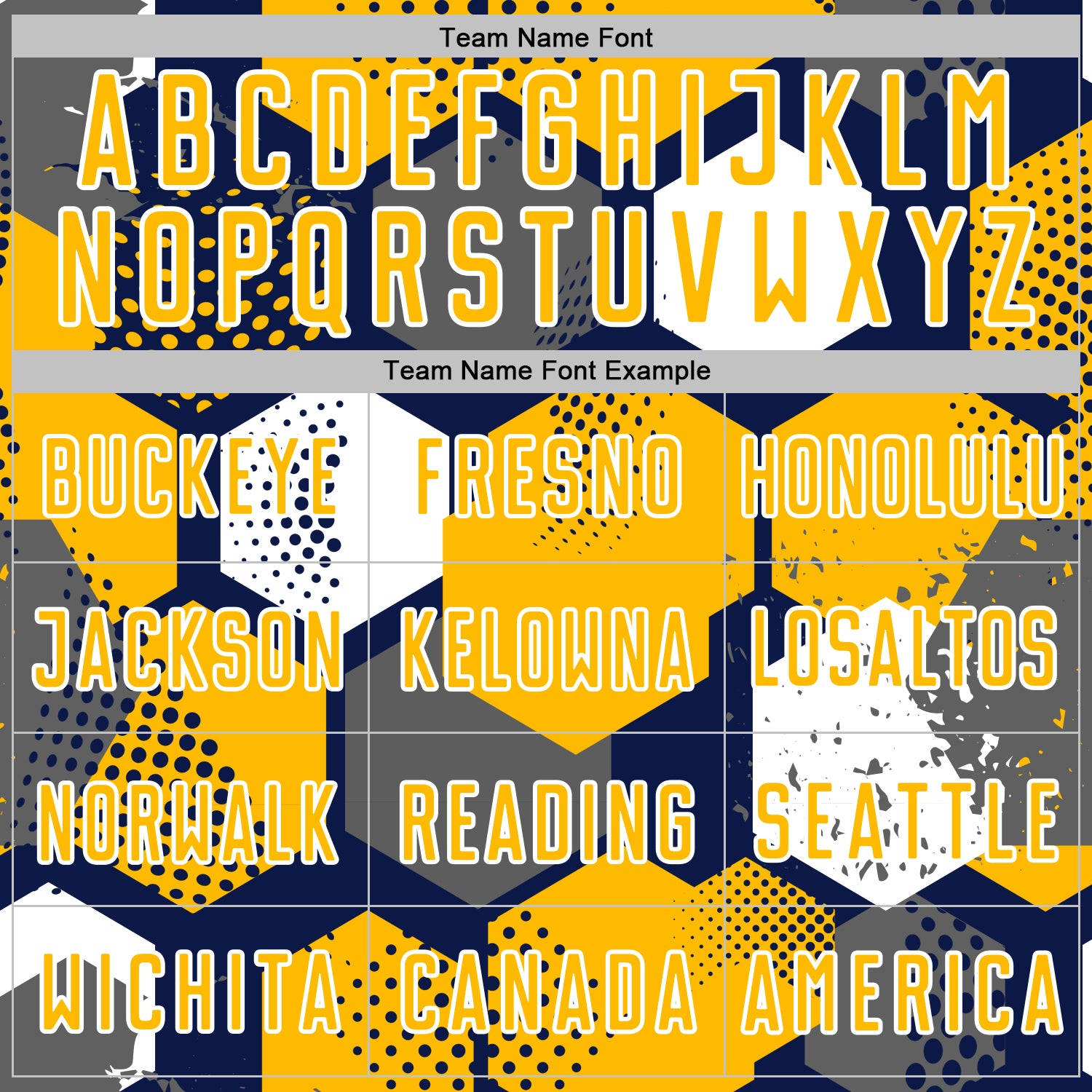 Custom Navy Gold-White Geometric Shape Sublimation Soccer Uniform Jersey