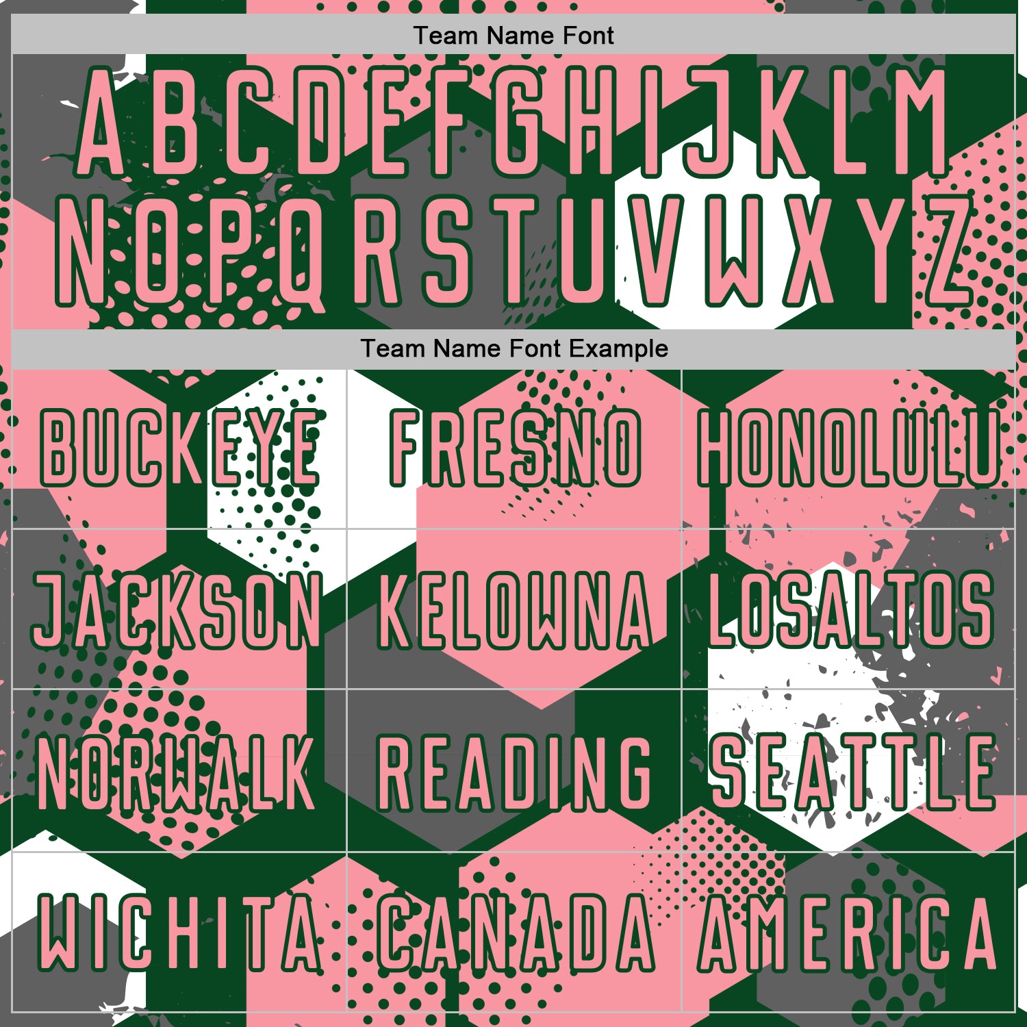 Custom Green Medium Pink-White Geometric Shape Sublimation Soccer Uniform Jersey