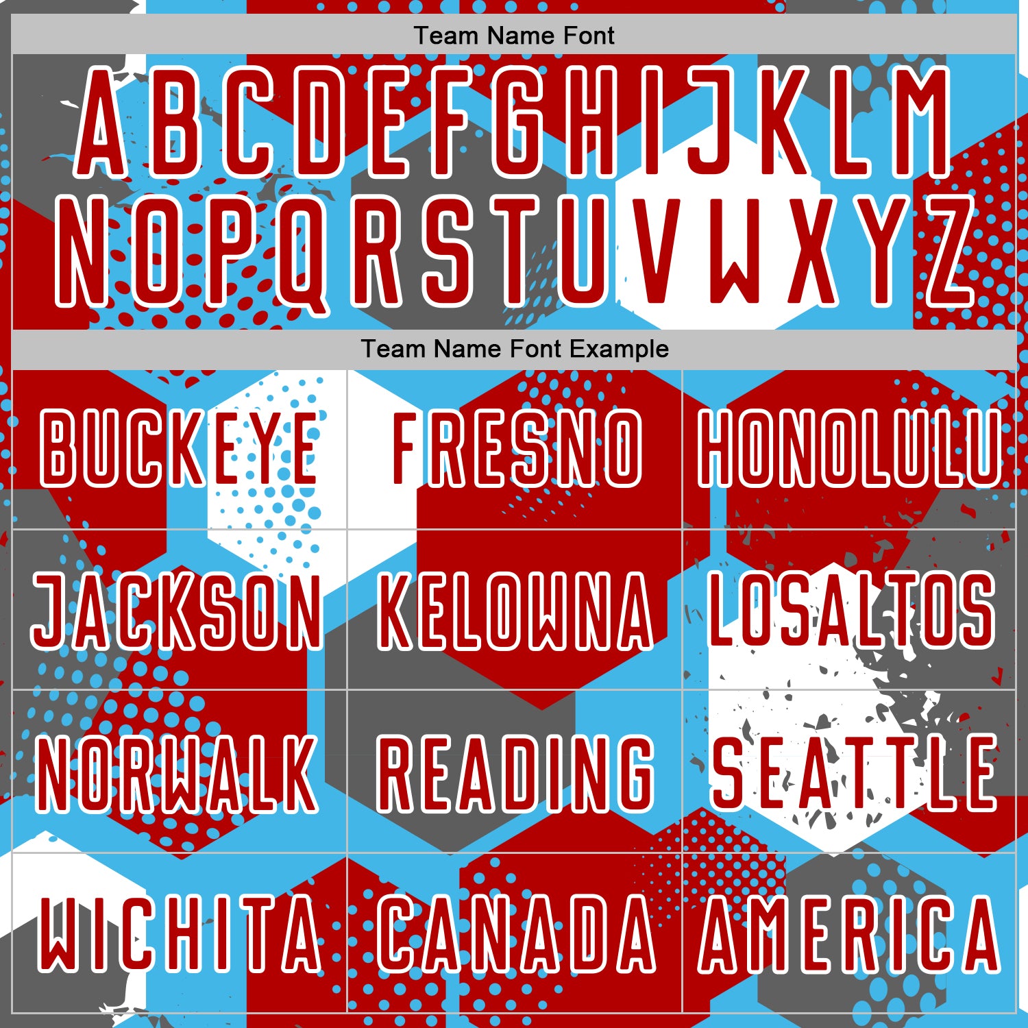 Custom Sky Blue Red-White Geometric Shape Sublimation Soccer Uniform Jersey