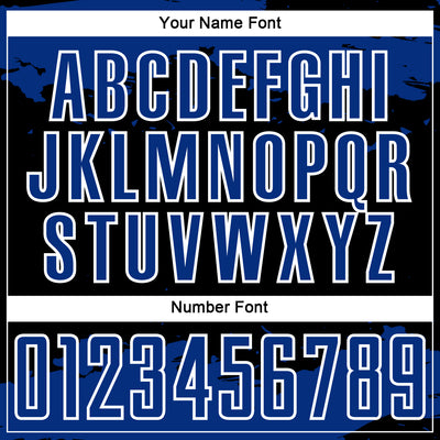 Custom Black Royal-White Abstract Fragment Art Sublimation Soccer Uniform Jersey