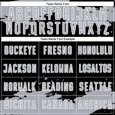 Custom Black Gray-White Abstract Fragment Art Sublimation Soccer Uniform Jersey