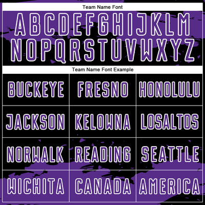 Custom Black Purple-White Abstract Fragment Art Sublimation Soccer Uniform Jersey